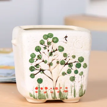 Saftige Flower Pot Keramiske Havearbejde Keramiske Mini Kreative Stentøj Retro Hjem Nye Porcelæn Pot Pot