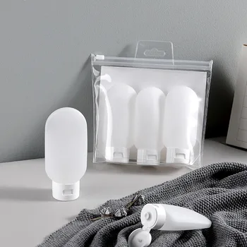 3 Stk Rejse Genpåfyldelig Flaske Kit Bærbare Essensen Lotion, Shampoo, Shower Gel 60ml Container Sub-flaske