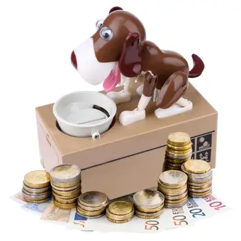 1stk Robot-Hund Penge Max Bank Automatisk Stjal Mønt sparegris Penge at Spare Boks Seddel Moneybox Gaver Kid Legetøj sparekasser