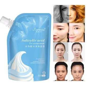 300ml Salicylsyre Ice Cream, Facial Mask Dybt Fugtgivende Fugtgivende ansigtspleje Kridtning Ceeam Skrumpe Pore Cleansing hudpleje