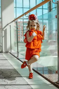 Piger Tøj Sæt Sommer Træningsdragt Til Pige Baby Chiffon Fashion Tøj Sæt Kids Vest Shorts, der Passer Rem Søde Top 2 stykke 3 år