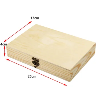 Enkel Flip Cigar Box Emballage Rektangulær trækasse Bærbar Opbevaring Naturlige Træ Kasser 250x170x40mm Cigar Tilbehør