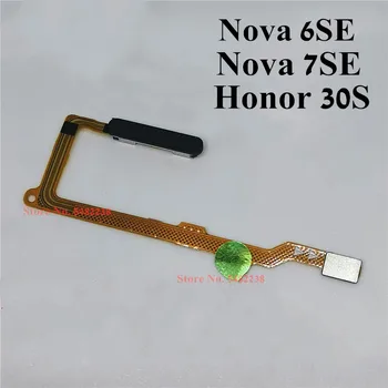 Original Fingerprint Sensor Stik Til Huawei Nova 7SE 6SE Ære 30'ERNE fingeraftryksscanner Sensor låse Home knap Flex kabel