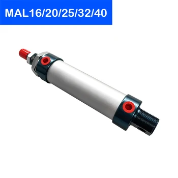 MAL-Serie, Mini-Pneumatisk Cylinder 16/20/25/32/40mm Bar 25-500mm Slagtilfælde dobbeltvirkende Aluminium Legering Luft Cylinder Gratis fragt