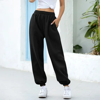 Løse Joggingbukser Joggere Bred Ben Kvinder Bukser Plus Size Bløde Høj Talje Bukser Streetwear Koreanske Casual Yoga Bukser Femme