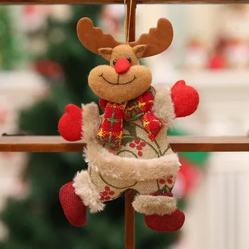 4stk/Set Dancing Santa Claus Glædelig Jul Pynt Xmas Tree Hængende Legetøj Dukke Dekorationer Home Decor Gamle Mand til Stede Jul