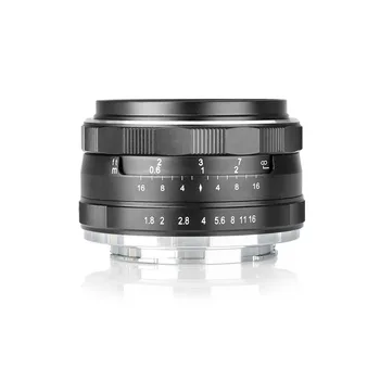 Meike 25mm F1.8 APS-C Manuel Fokus Prime Fast Objektiv til Sony E-mount Canon EOS M Fuji Fujifilm X M4/3 Mirrorless Kamera