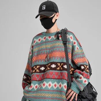ZAZOMDE Hip Hop Sweater Mænd Vinter Tøj Tykkere koreanske Streetwear Herre Trøjer og Pullovers Harajuku Ulzzang Trykt Varm