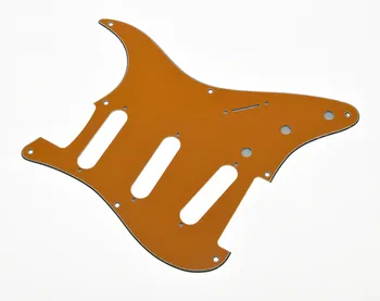 KAISH USA Vintage 8 Hul ST Guitar Pickguard Scrach Plade Ren Orange
