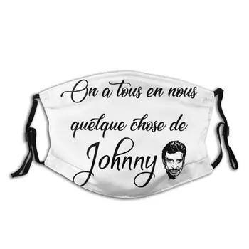 Johnny Hallyday Rock N Roll med Vaskbart filter Munden Ansigt Maske Anti Tåge, Støv Bevis Polyester Beskyttelse Cover Dæmpe