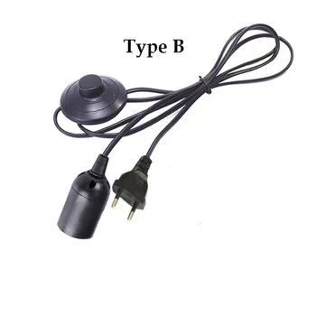 3,5 M power-knappen fodkontakt power kabel-Energi spare pære netledningen E27 E14 spændingsforsyningen til væg-lampe