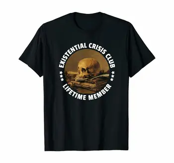Eksistentiel Krise Club Levetid Medlem Filosof T-Shirt