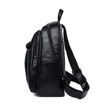Unge dame tasker stor kapacitet i ægte læder teenage-pige, casual-school-rygsæk håndtasker rejsetasker uden poser