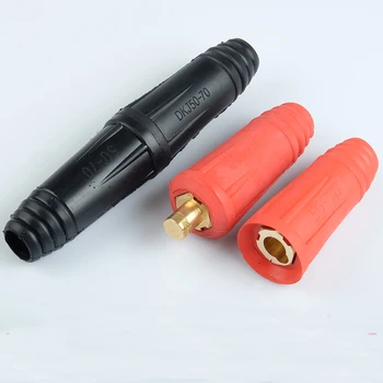 Europæiske El-Svejsning Svejsning Maskine Kabel-Hurtig Joint 10-25mm Stik Kobling Socket Ren Kobber 2stk