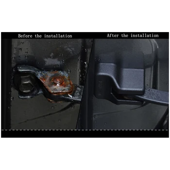 QHCP Døren Ind Arm Dække Døren Stop Armlæn Caps Tilfælde Beskyttende Spænde Dækker Hængsel Skjold ABS i Sort Ford Mustang-2020