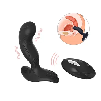 USB-opladning trådløs fjernbetjening vibrator prostata massager håndsex silicone butt plug kvindelige anal toy voksen spil