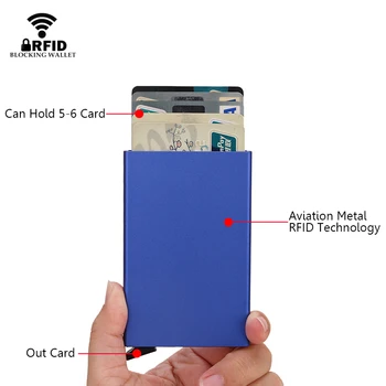 Slank, Tynd Kreditkort Indehaveren Mænd Smart Wallet Anti Rfid-Business Bank Kreditkort Aluminium Metal Sag Bag Minimalistisk Tegnebog Stell