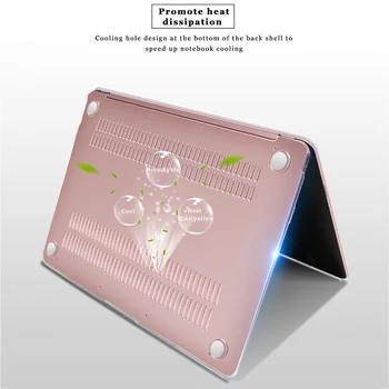 Gennemsigtig Hard Cover Beskyttelse Til Macbook Air Retina Pro 11 12 13 15 16 A1932 A2179 A2159 A1466 A1369 A1465 Mat Laptop Cover