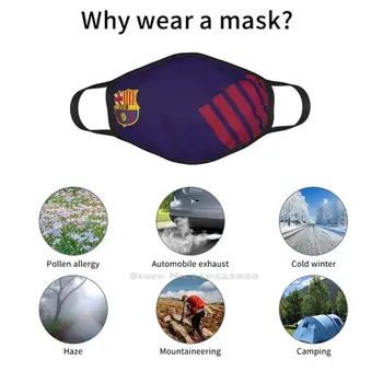 Oprindelige Masker Maske Støvtæt Udendørs Varmere Munden Maske Fc Barcelona Blaugrana Lionel Lionel Football Club Fans Logo