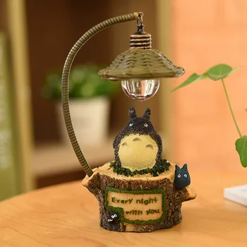 Totoro Harpiks Nat lamper børneværelse Soveværelse Sengen Nat Lampe, Lamper, LED-Lys, Dekoration Undersøgelse Luminary Lampe
