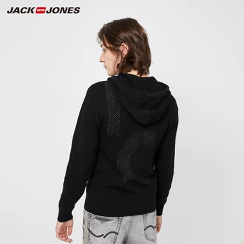 JackJones Mænds Casual Sporty fit Regelmæssig Hooded Pullover Varm Strik Sweater| 219424522