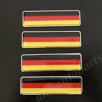 4stk Metal Tyskland, Deutschland Flag Bilens Bagagerum Fender Logo Badge Decal Sticker