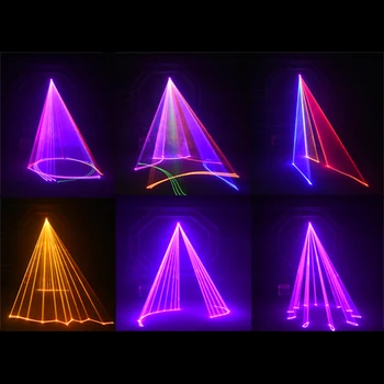 3D laser lys RGB farverige DMX 512 Scanner, Projektor Xmas Party DJ Diskotek Vis Lys club musik udstyr Strålen Bevæger sig Ray Fase
