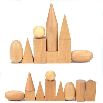 Træ-geometri form at lære matematik undervisningsmidler Montessori børnehave børn tidligt uddannelse byggesten pædagogisk legetøj
