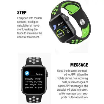 W5 Smart Ur Sport Armbånd pulsmåler Kalorier Fitness Tracker IP67 Vandtætte Bluetooth Smartwatch Til iOS Android