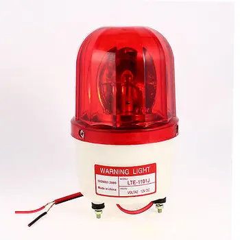 Industrielle DC12V DC24V AC110V AC220V Flash Emergency Siren Roterende advarselslys Rød