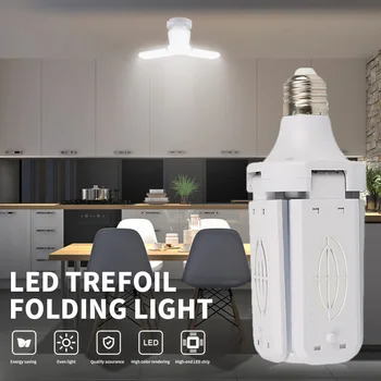 LED Fan Type Folde Lampe Stue Korridor Energibesparende Lampe Garage Belysning Lampe Koldt Lys Varmt Lys To Muligheder