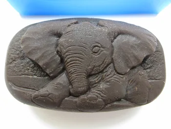 Silikone Formen Oval Elefant Baby Præg Sæbe Mould Resin Vedhæng Sæbe Mould Håndlavet DIY Sæbe, Stearinlys Aroma Sten DW0016