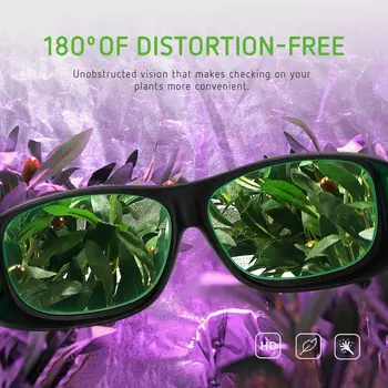 AMKOY LED Grow Room Briller med Briller Sag UV Polariserende Briller for at Vokse Telt Drivhus Plante Lys Øje Beskytte Briller