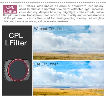 Linse Filter for DJI Mavic Air 2 Filter UV CPL Kamera Professionel ND8 ND16 ND32 ND64 ND4-PL Sæt Glas Tilbehør