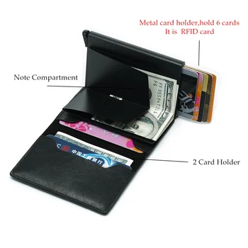 BISI GORO Unisex Taske Mini Aluminium Metal Slank Business Card Wallet Mænd Kreditkort Indehaveren Blokerer Rfid-Wallet-Penge