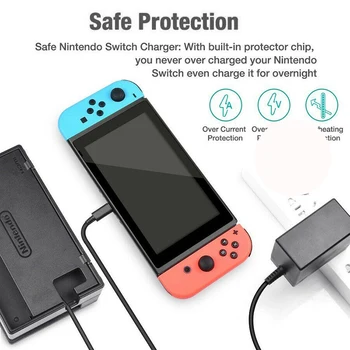 DATA FROG EU/US Stik AC Adapter Oplader til Nintendo Skifte NS Spil Konsol Væggen Rejse Hjem Opladning af USB Type C Strømforsyning