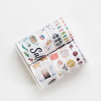 Coloffice 10stk Farvet Stjerneklar Mønster Tape Kawaii Washi Tape Kreative DIY Scrapbooking Papir Tape, Klistermærke, Brevpapir