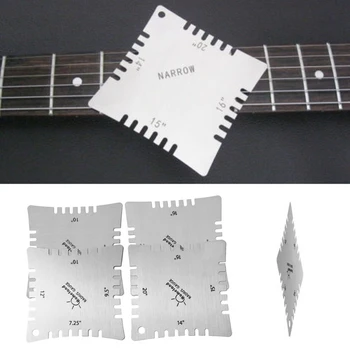 4stk Guitar Hak Radius Målere Fingerboard Måling af Værktøjer TIL Luthier Guitar en Del Tilbehør