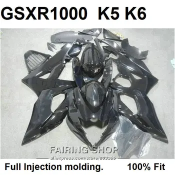 Injektion motorcykel fairing kit for Suzuki GSXR1000 K5 K6 blank sort stødfangere sæt GSXR 1000 05 06 VN52