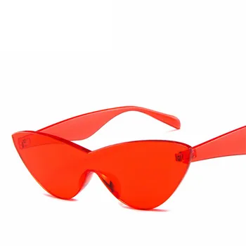 Sommeren Cat Eye Uindfattede Solbriller Kvinder Gennemsigtige Nuancer Sol Briller Kvindelige Cool Candy Farve UV400-Brillerne på, Oculos De Sol
