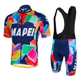 Nye MAPEI 2018 pro team cycling jersey Sæt Shorts Tilpasset Mountain Road Race Klassisk antal storm 4 Lommer