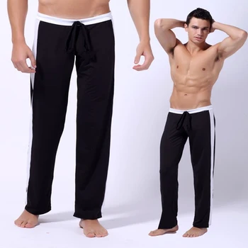 Gratis forsendelse Nye mænd yoga bukser motion bukser trænings-og hjem lige løbe bukser tøj skræddersyet