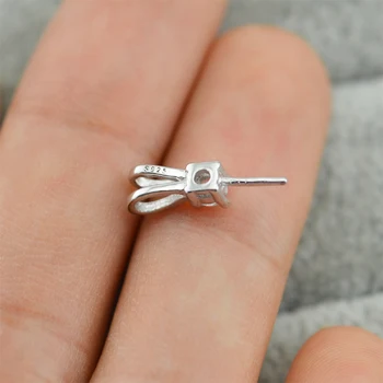 QIAOBEIGE 5pcs 925 Sterling Sølv Perle Mini Pendel Ophæng til Kvinder, V-brev DIY Lille Perle Halskæde Tilbehør