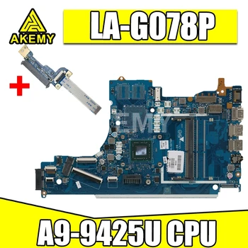 For HP 15-DB Laptop Bundkort Med A9-9425 AM9425 CPU EPV51 LA-G078P L20477-601 L20477-001 DDR4 Testet Hurtigt Skib