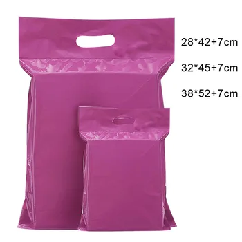 50stk/masser Lilla Tote Courier Bag Self-Seal Selvklæbende Vandtæt Plast Poly-Konvolut Mail Tasker Shopping Gave Emballage Taske