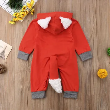 Nyfødt Baby, Dreng, Pige, Barn Dyr Romper Buksedragt Tøj Tøj Kostume Baby Tøj Bomuld Hooded Sparkedragt Med Lange Ærmer Rompers