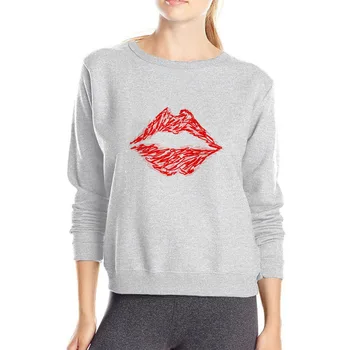 Sexy læber udskrivning outwear casual bomuld tøj mode sweatshirt kvinder nye design, mode hoody til pige
