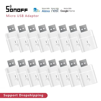 1-50stk SONOFF Micro 5V Wifi USB Smart Adapter Smart eWelink App Fjernbetjening arbejde med Alexa, Google Startside Assistent, Dropship