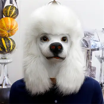 Høj Kvalitet Jul Dyr Dekorationer VIP Dog Maske Cosplay Parti Ydeevne Hovedet Fuld af Rekvisitter Latex Halloween Maske