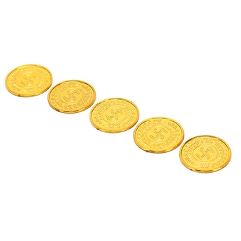 100pcs/pack Nye Poker Casino Chips Bitcoin Model Bitcoin Guld Plating Plast Prate Guld Mønter Pirate Treasure Spil Poker Chips